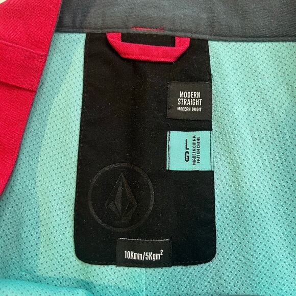 Volcom women's dark hot pink ski snowboard Transfer modern straight pants size L - Picture 7 of 12